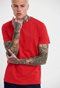 FUNKY BUDDHA-Ανδρικό essential t-shirt FUNKY BUDDHA κόκκινο