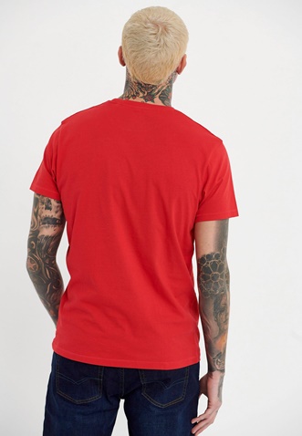 FUNKY BUDDHA-Ανδρικό essential t-shirt FUNKY BUDDHA κόκκινο