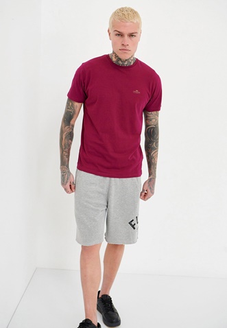 FUNKY BUDDHA-Ανδρικό essential t-shirt FUNKY BUDDHA μοβ