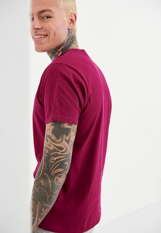 FUNKY BUDDHA-Ανδρικό essential t-shirt FUNKY BUDDHA μοβ