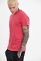 FUNKY BUDDHA-Ανδρικό essential t-shirt FUNKY BUDDHA ροζ