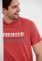 FUNKY BUDDHA-Ανδρικό t-shirt FUNKY BUDDHA FBM005-324-04 ροζ