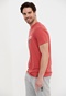 FUNKY BUDDHA-Ανδρικό t-shirt FUNKY BUDDHA FBM005-324-04 ροζ