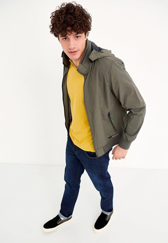 FUNKY BUDDHA-Ανδρικό ελαφρύ jacket FUNKY BUDDHA χακί