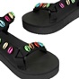 CALIFORNIA DREAM-Γυναικεία flat πέδιλα CALIFORNIA DREAM O47000053 μαύρα πολύχρωμα