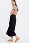 FUNKY BUDDHA-Γυναικεία cropped wide leg παντελόνα FUNKY BUDDHA μαύρη