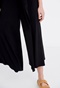 FUNKY BUDDHA-Γυναικεία cropped wide leg παντελόνα FUNKY BUDDHA μαύρη