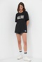 FUNKY BUDDHA-Γυναικείο t-shirt FUNKY BUDDHA loose fit μαύρο