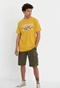 FUNKY BUDDHA-Ανδρικό t-shirt FUNKY BUDDHA FBM005-022-04 κίτρινο