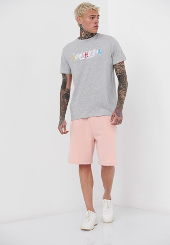 FUNKY BUDDHA-Ανδρικό t-shirt FUNKY BUDDHA γκρι