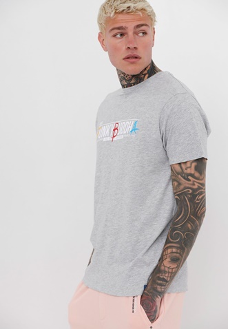 FUNKY BUDDHA-Ανδρικό t-shirt FUNKY BUDDHA γκρι