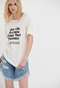 FUNKY BUDDHA-Γυναικείο μακρύ t-shirt FUNKY BUDDHA λευκό