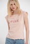 FUNKY BUDDHA-Γυναικείο t-shirt FUNKY BUDDHA ροζ