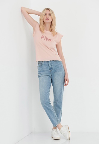FUNKY BUDDHA-Γυναικείο t-shirt FUNKY BUDDHA ροζ