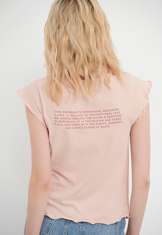 FUNKY BUDDHA-Γυναικείο t-shirt FUNKY BUDDHA ροζ