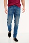 FUNKY BUDDHA-Ανδρικό jean παντελόνι FUNKY BUDDHA slim fit μπλε
