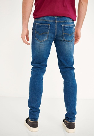 FUNKY BUDDHA-Ανδρικό jean παντελόνι FUNKY BUDDHA slim fit μπλε