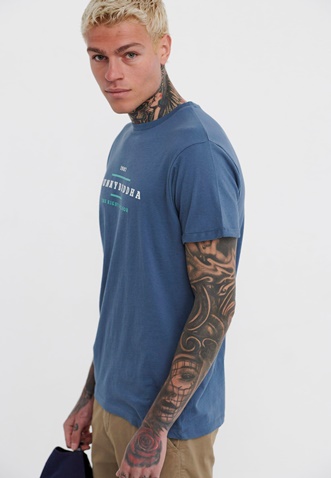 FUNKY BUDDHA-Ανδρικό t-shirt FUNKY BUDDHA μπλε