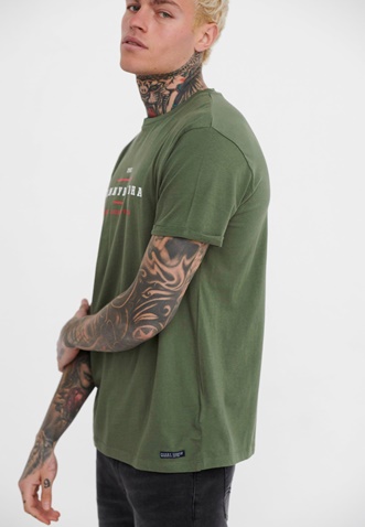 FUNKY BUDDHA-Ανδρικό t-shirt FUNKY BUDDHA πράσινο