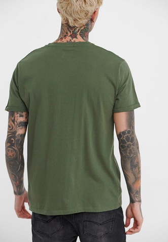 FUNKY BUDDHA-Ανδρικό t-shirt FUNKY BUDDHA πράσινο