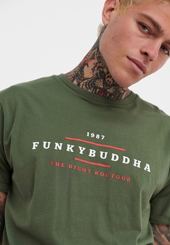 FUNKY BUDDHA-Ανδρικό t-shirt FUNKY BUDDHA πράσινο