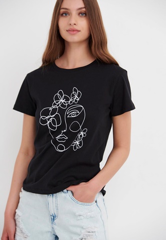 FUNKY BUDDHA-Γυναικείο t-shirt FUNKY BUDDHA μαύρο