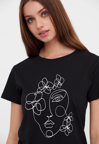 FUNKY BUDDHA-Γυναικείο t-shirt FUNKY BUDDHA μαύρο