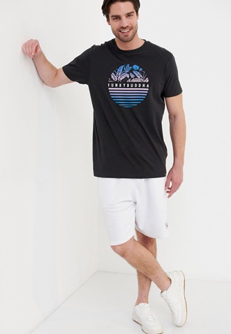 FUNKY BUDDHA-Ανδρικό t-shirt FUNKY BUDDHA μαύρο