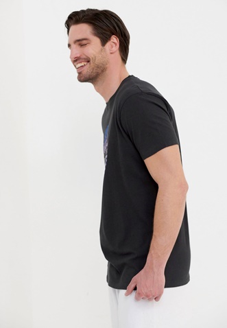 FUNKY BUDDHA-Ανδρικό t-shirt FUNKY BUDDHA μαύρο