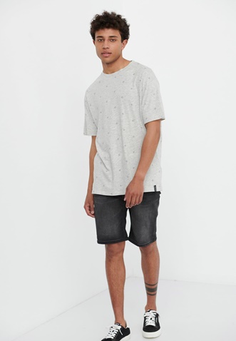 FUNKY BUDDHA-Ανδρικό t-shirt FUNKY BUDDHA γκρι