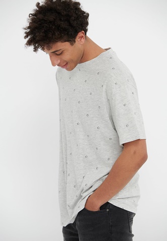 FUNKY BUDDHA-Ανδρικό t-shirt FUNKY BUDDHA γκρι