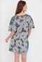 FUNKY BUDDHA-Γυναικείο oversized μακρύ t-shirt FUNKY BUDDHA γκρι μπλε