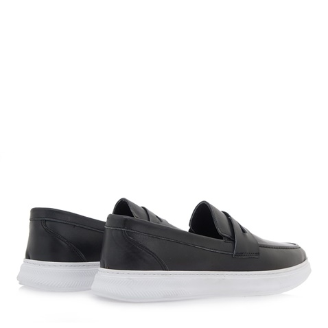 JK LONDON-Ανδρικά παπούτσια loafers JK LONDON Q528B0062 μαύρα