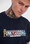 FUNKY BUDDHA-Ανδρικό t-shirt FUNKY BUDDHA μπλε