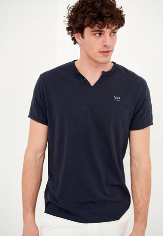 FUNKY BUDDHA-Ανδρικό essential t-shirt FUNKY BUDDHA μπλε