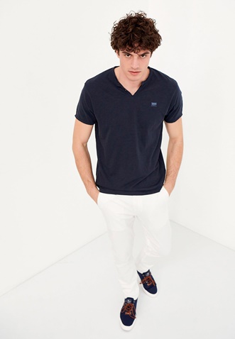 FUNKY BUDDHA-Ανδρικό essential t-shirt FUNKY BUDDHA μπλε