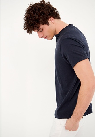 FUNKY BUDDHA-Ανδρικό essential t-shirt FUNKY BUDDHA μπλε