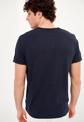 FUNKY BUDDHA-Ανδρικό essential t-shirt FUNKY BUDDHA μπλε