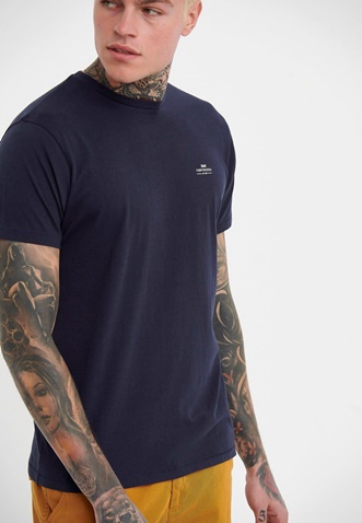 FUNKY BUDDHA-Ανδρικό essential t-shirt FUNKY BUDDHA μπλε