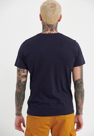 FUNKY BUDDHA-Ανδρικό essential t-shirt FUNKY BUDDHA μπλε