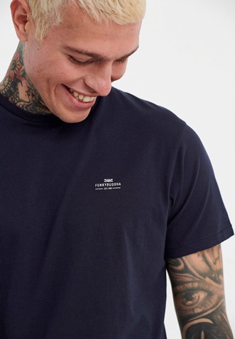 FUNKY BUDDHA-Ανδρικό essential t-shirt FUNKY BUDDHA μπλε