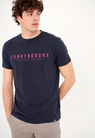 FUNKY BUDDHA-Ανδρικό t-shirt FUNKY BUDDHA μπλε