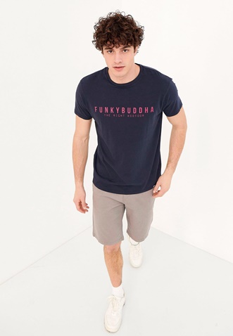 FUNKY BUDDHA-Ανδρικό t-shirt FUNKY BUDDHA μπλε