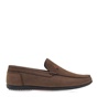 JK LONDON-Ανδρικά παπούτσια loafers JK LONDON Q528B5021 καφέ πούρο nubuck