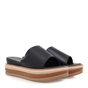 SEVEN-Γυναικεία πέδιλα flatforms SEVEN O469Q23 μαύρα