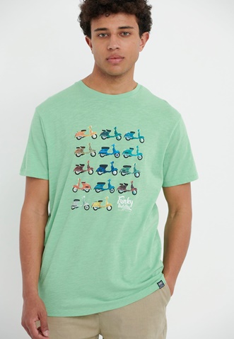 FUNKY BUDDHA-Ανδρικό t-shirt FUNKY BUDDHA πράσινο