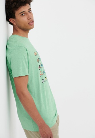 FUNKY BUDDHA-Ανδρικό t-shirt FUNKY BUDDHA πράσινο