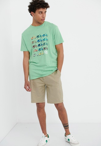 FUNKY BUDDHA-Ανδρικό t-shirt FUNKY BUDDHA πράσινο