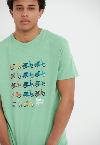FUNKY BUDDHA-Ανδρικό t-shirt FUNKY BUDDHA πράσινο
