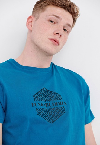 FUNKY BUDDHA-Ανδρικό t-shirt FUNKY BUDDHA μπλε